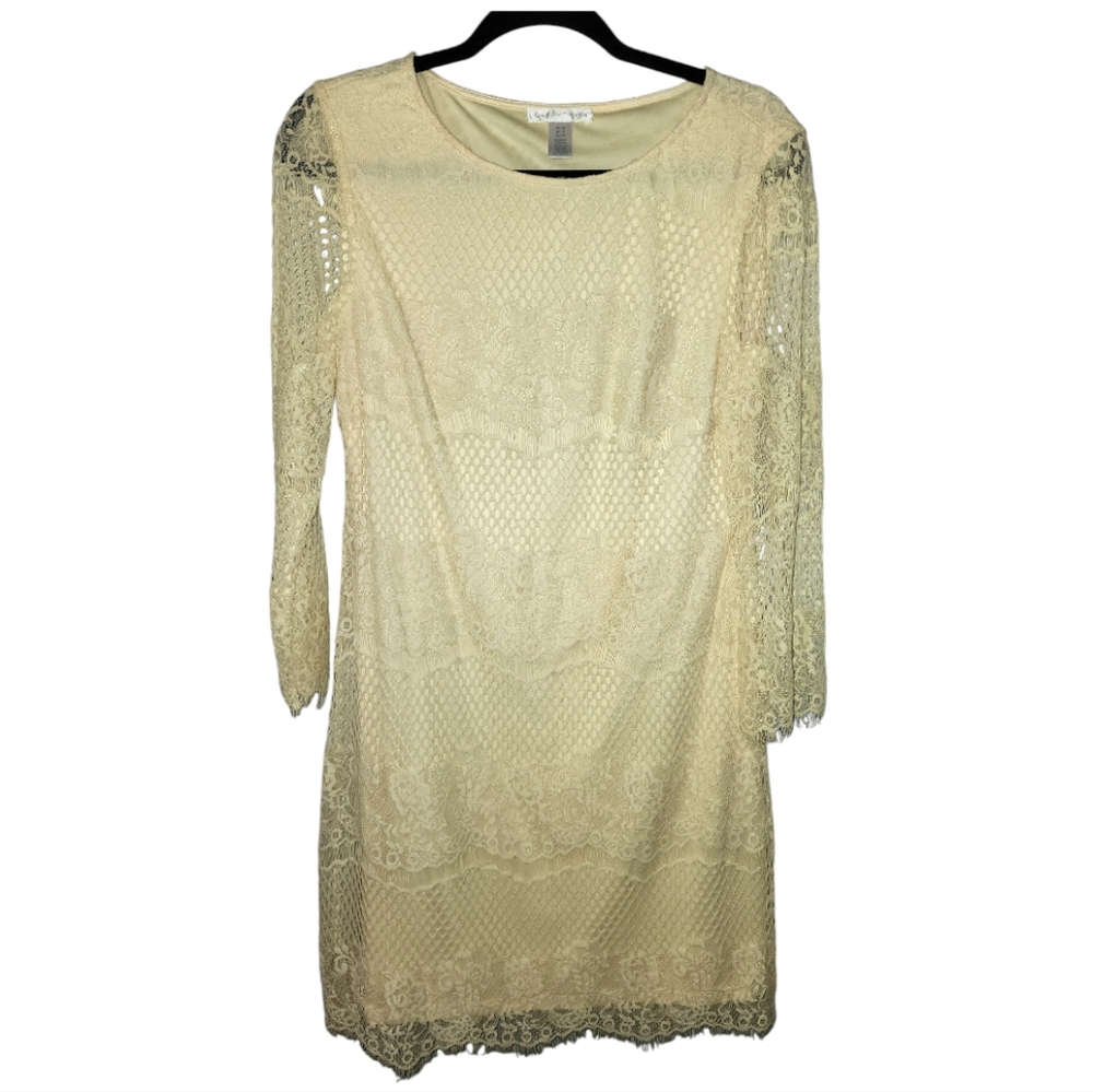 Yellow lace dress